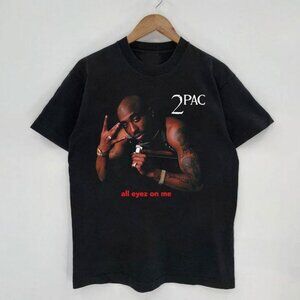 2Pac All Eyez On Me T-Shirt Vintage Hip Hop Rap Music Graphic Tee 99